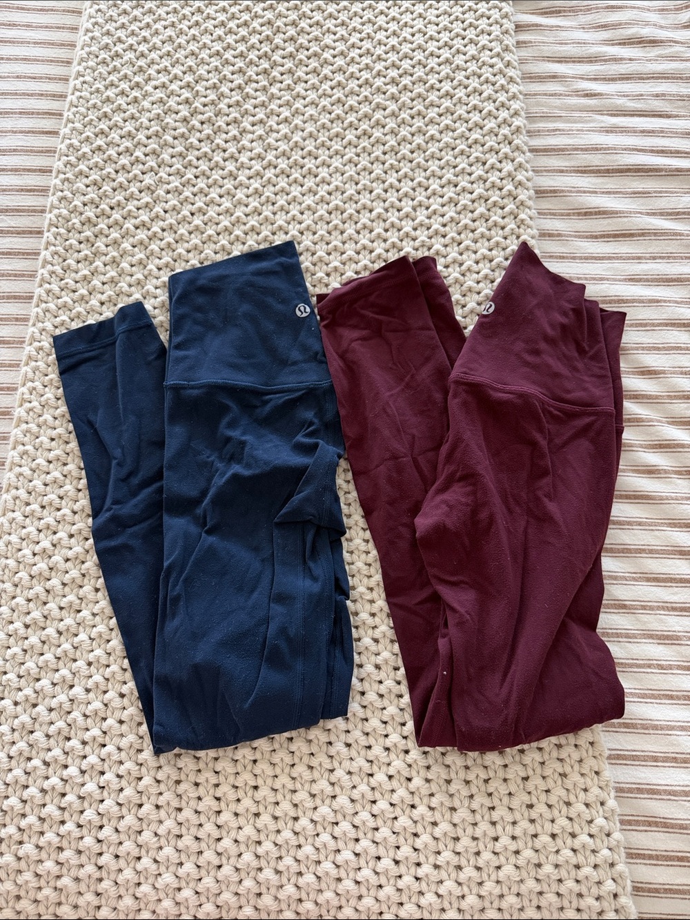 Lululemon align leggings navy blue and maroon size 2